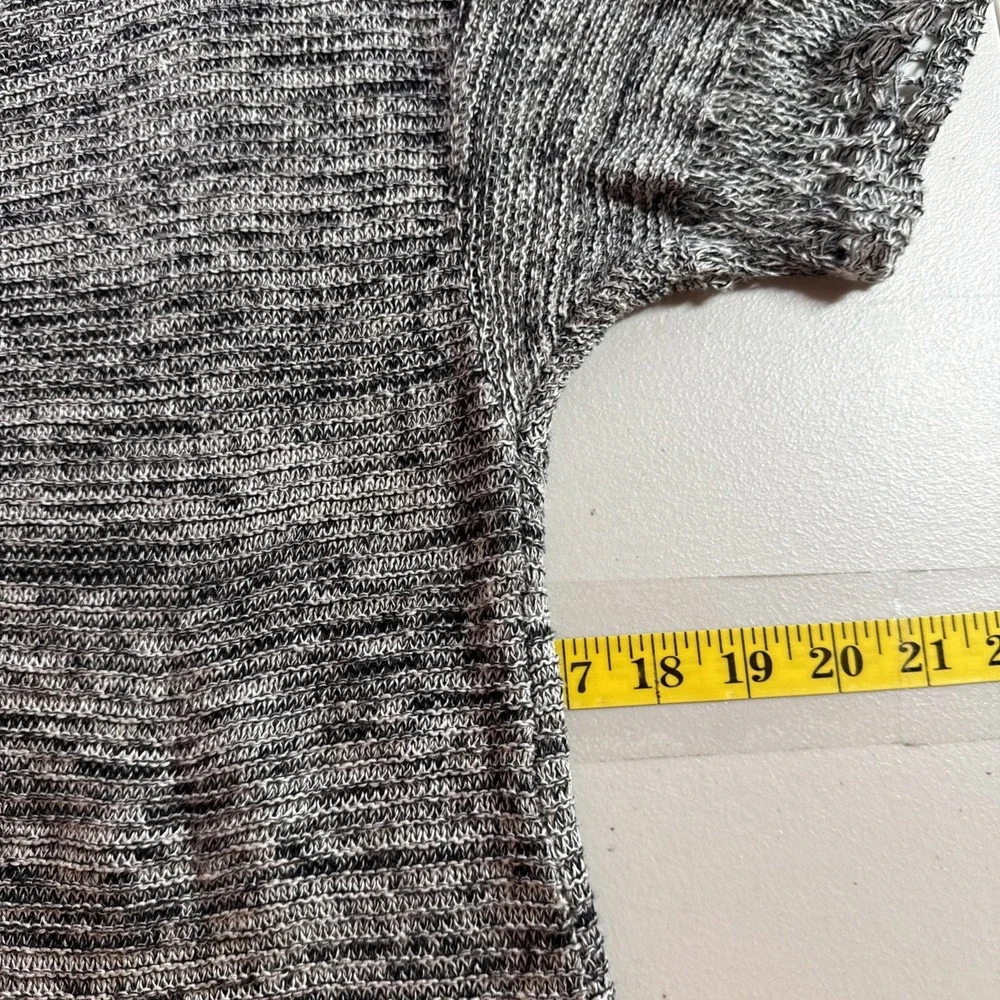J Jill Sweater Womens S Tunic Pullover Short Sleeve 100% Linen Coastal‎ Beach